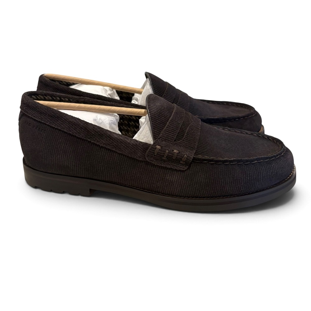 Ted Baker Parkhill-201 Dark Brown Corduroy Penny Loafers Men's Size 8